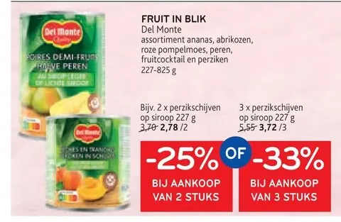 Promotie: Fruit in blik