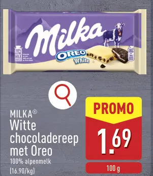 Promotie: Witte chocoladereep met Oreo