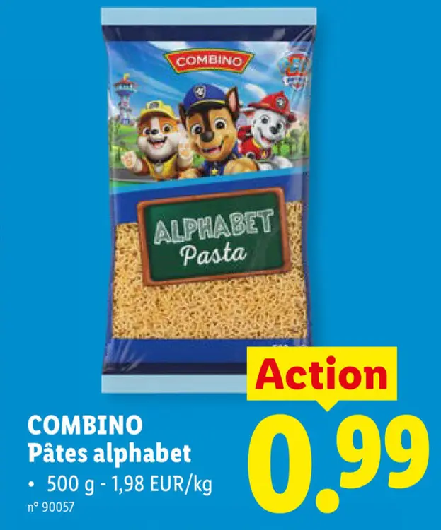 Offre: Pâtes alphabet