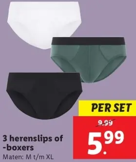 Aanbieding: herenslips of -boxers