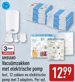 Aanbieding: Vacuümzakken met elektrische pomp