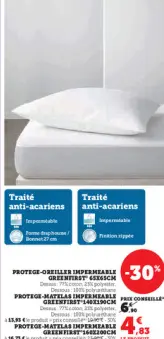 Aanbieding: PROTEGE-MATELAS IMPERMEABLE GREENFIRST 140X19