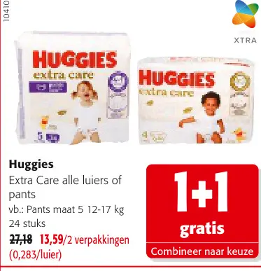 Promotie: Extra Care alle luiers of pants