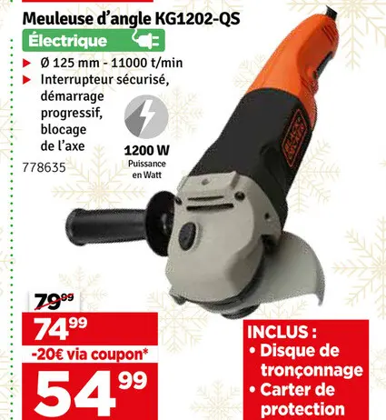 Offre: Meuleuse d'angle KG1202-QS