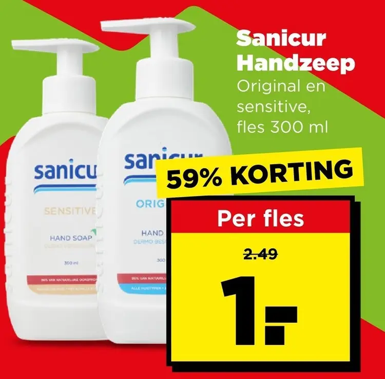 Aanbieding: Handzeep Original en sensitive