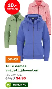 Aanbieding: Alle dames vrijetijdsvesten