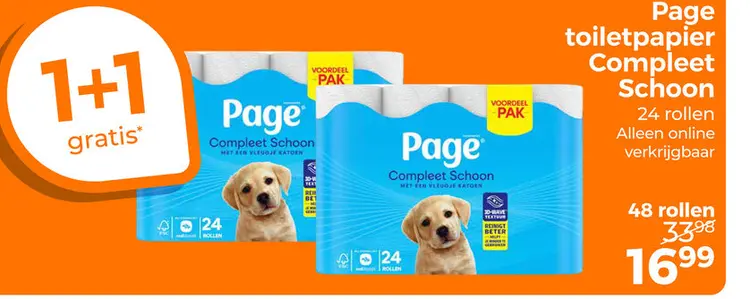 Aanbieding: toiletpapier Compleet Schoon