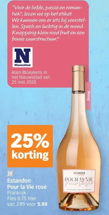 Promotie: Pour la Vie rosé