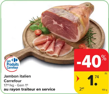 Offre: Jambon italien