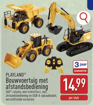 Aanbieding: PLAYLAND® Bouwvoertuig met afstandsbediening