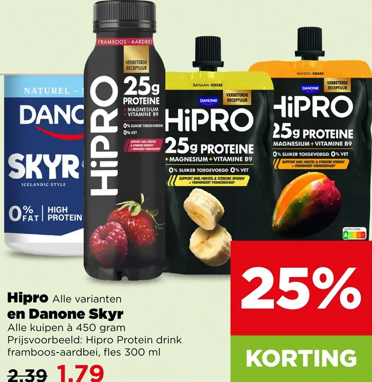 Aanbieding: Hipro en Danone Skyr