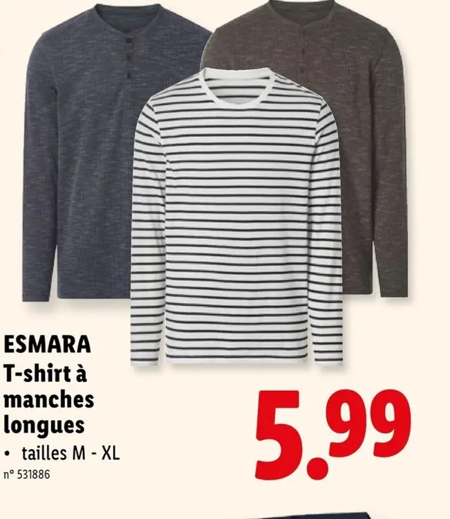 Offre: T-shirt à manches longues