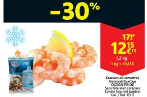 Offre: Queues de crevettes / Garnaalstaarten