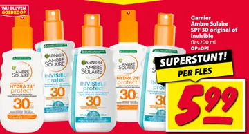 Aanbieding: Garnier Ambre Solaire SPF 30 original of invi