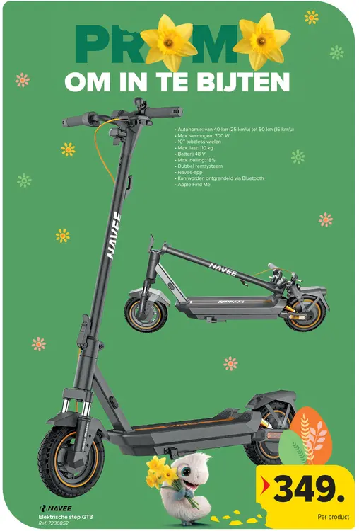 Promotie: Elektrische step GT3