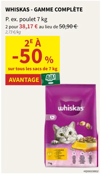 Offre: Whiskas - gamme complète