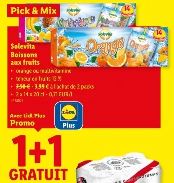 Offre: Boissons aux fruits