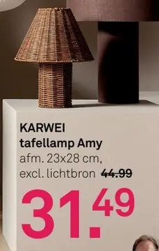 Aanbieding: KARWEI tafellamp Amy