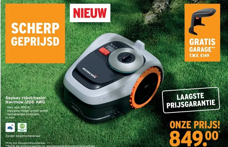 Promotie: Segway robotmaaier Navimow i206 AWD