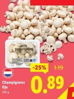 Aanbieding: Champignons fijn