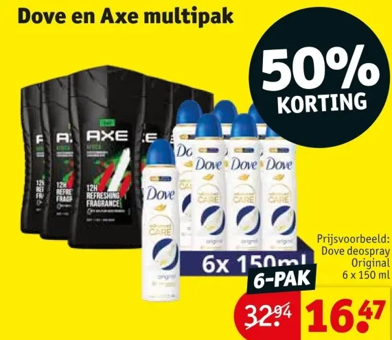 Aanbieding: Dove en Axe multipak
