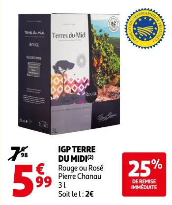 Promotie: Igp terre du midi
