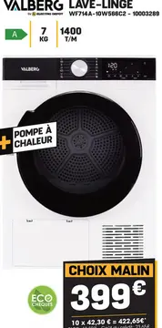 Offre: Valberg lave-linge