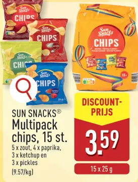 Aanbieding: SUN SNACKS® Multipack chips