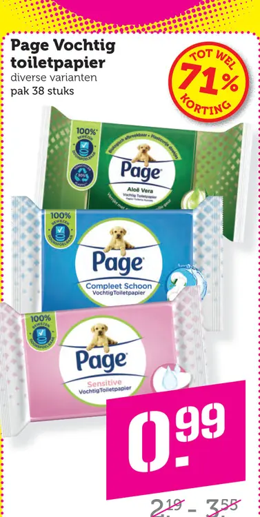 Aanbieding: Vochtig toiletpapier