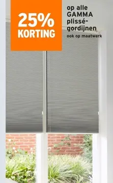 Aanbieding: GAMMA plissé-gordijnen