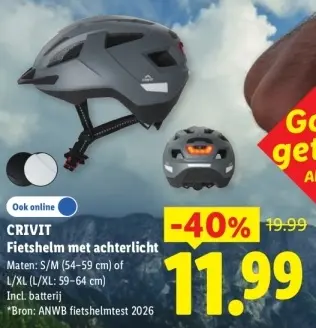 Aanbieding: Fietshelm met achterlicht