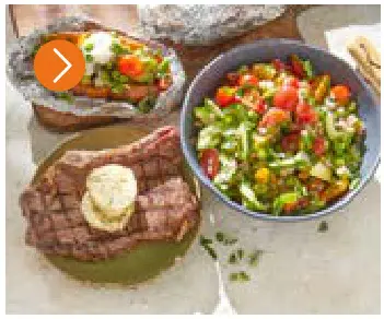 Offre: Steak, salade et patate douce