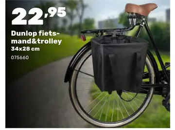 Aanbieding: Dunlop fietsmand&trolley