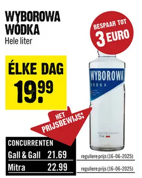Aanbieding: Wyborowa Wodka 100 cl