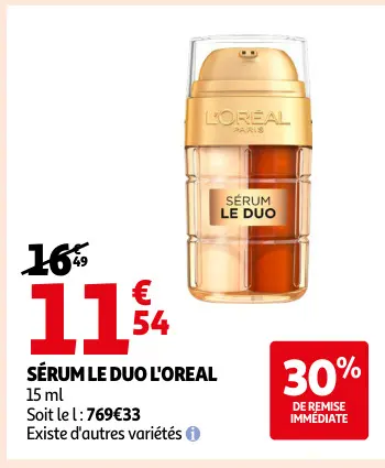 Promotie: Sérum le duo