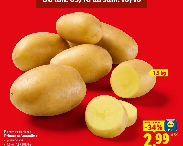 Offre: Pommes de terre Princesse Amandine
