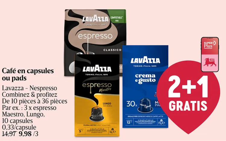 Offre: Café en capsules ou pads