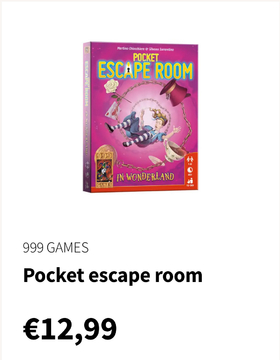 Aanbieding: Kaartspel - Pocket escape room in wonderland