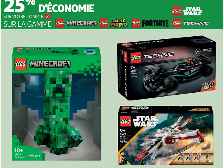 Offre: Lego Minecraft The Creeper, Lego Technic Merc
