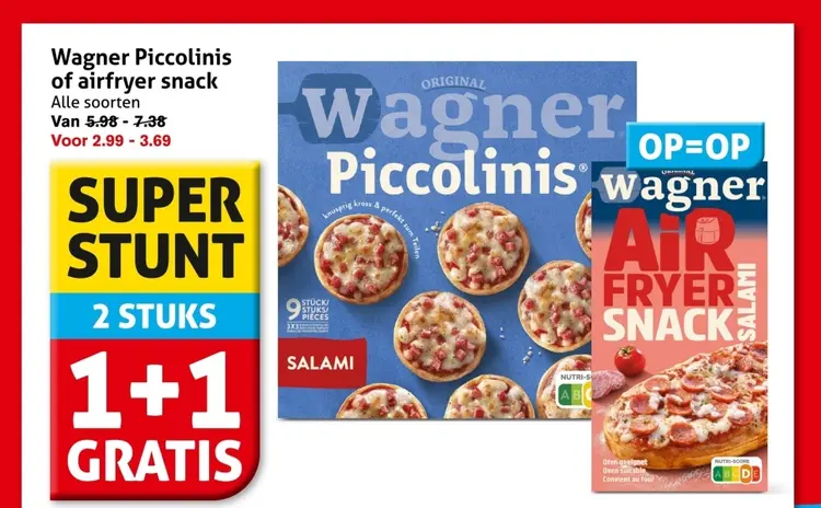 Aanbieding: Wagner Piccolini of airfryer snack