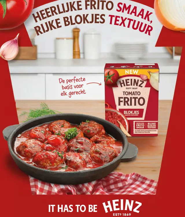 Promotie: Tomato frito blokjes