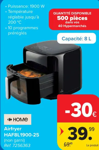 Offre: Airfryer HAF8L1900-25