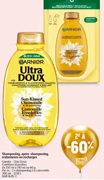 Offre: Shampooing, après-shampooing, traitements ou recharges