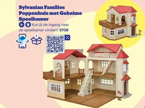 Aanbieding: Poppenhuis met Geheime Speelkamer