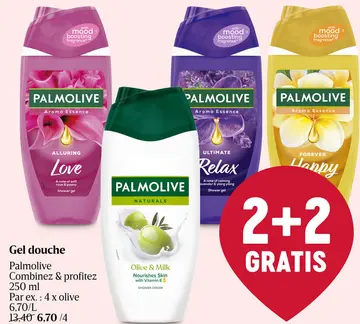 Offre: Gel douche Palmolive Combinez & profitez