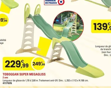 Offre: TOBOGGAN SUPER MEGAGLISS