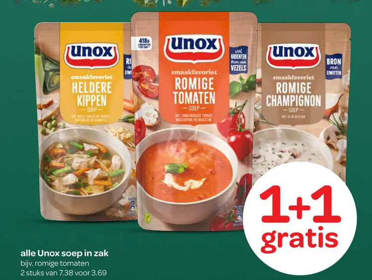 Aanbieding: Unox soep in zak