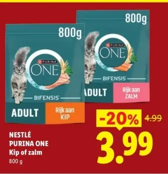 Aanbieding: PURINA ONE Kip of zalm