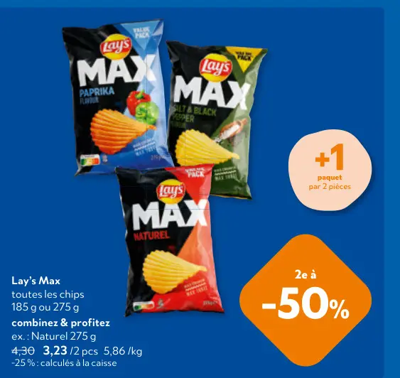 Offre: Max toutes les chips