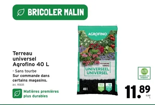 Offre: Terreau universel